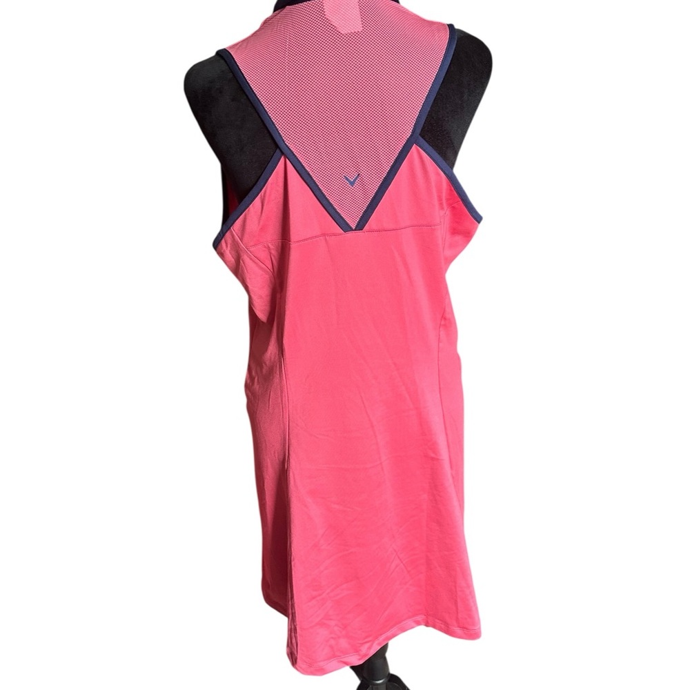 NEW Callaway Golf Women’s Sleeveless Flounce Dress – Large – Fruit Dove - Picture 4 of 15